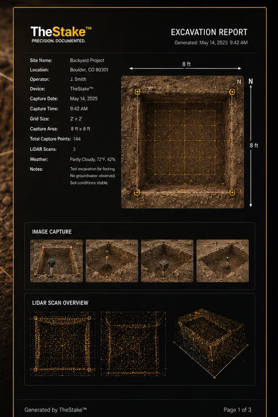 Example TheStake archaeological excavation report